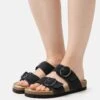 Pier One LEATHER - Pantolette Flach - Black 1 Pier One LEATHER - Pantolette Flach - Black -Pier One 40c25ee8af9b40b2918608ae33b58eda