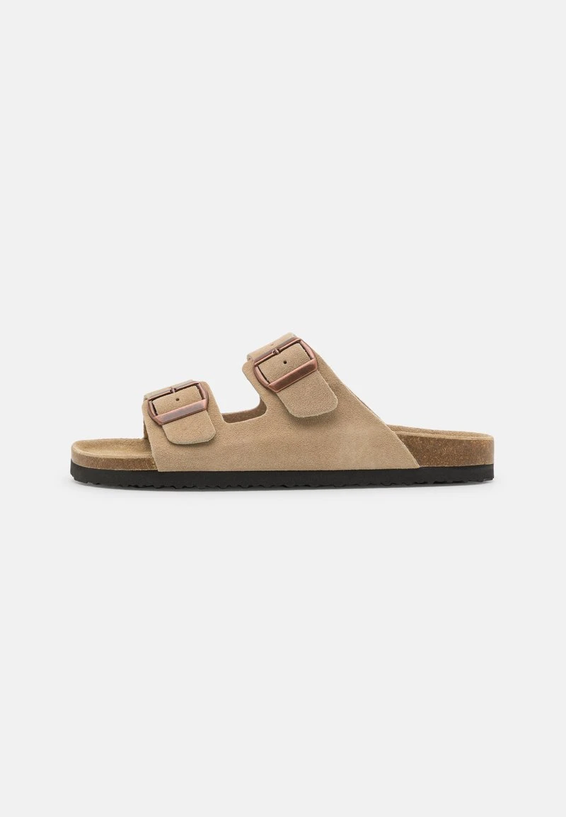 Pier One LEATHER UNISEX - Pantolette Flach - Beige 3 Pier One LEATHER UNISEX - Pantolette Flach - Beige