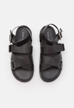 Pier One UNISEX - Riemensandalette - Black -Pier One cfa1a932594a4711b3c49603ed200cce